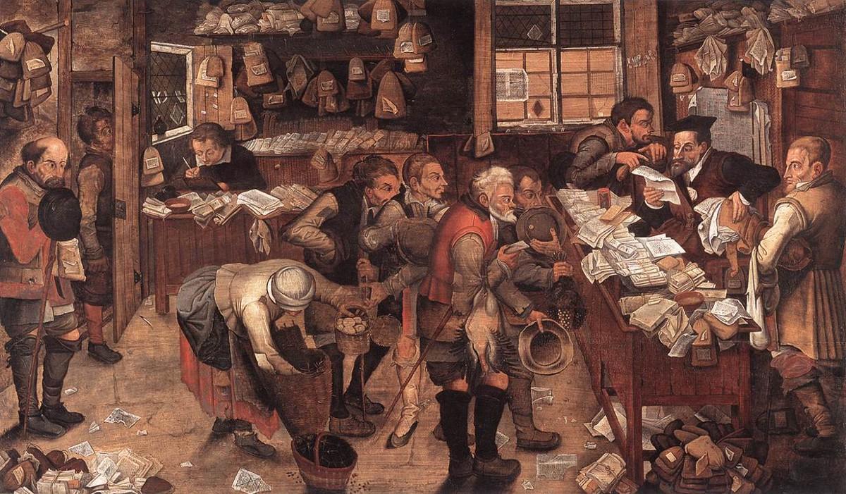 Tax Collector’s Office — Pieter Brueghel the Younger (1615)